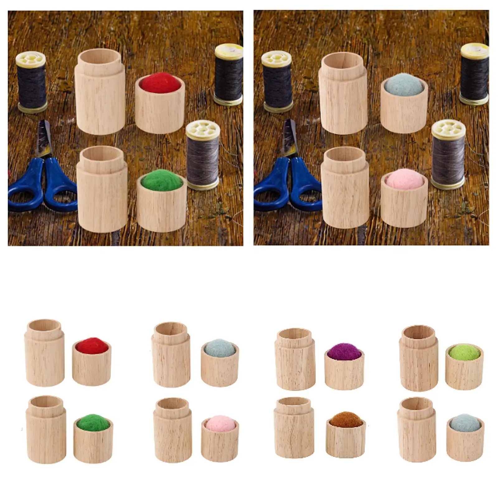 

Sewing Needlework Pin Cushion Needle Insert Kit Pins Organizer Round Decoration Needle Holder Set Needle Storage for Quilting