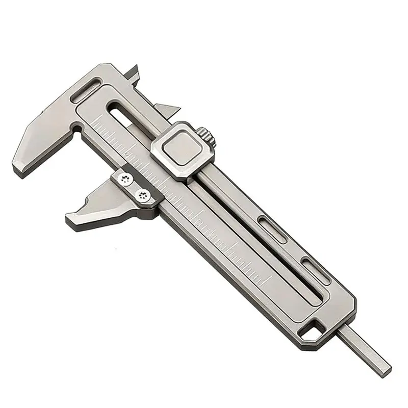 NEW HOT In Stock-Caliper Mini Vernier 50Mm/1.9In Pocket Ruler Portable Metal Measuring Tool, Traditional Style