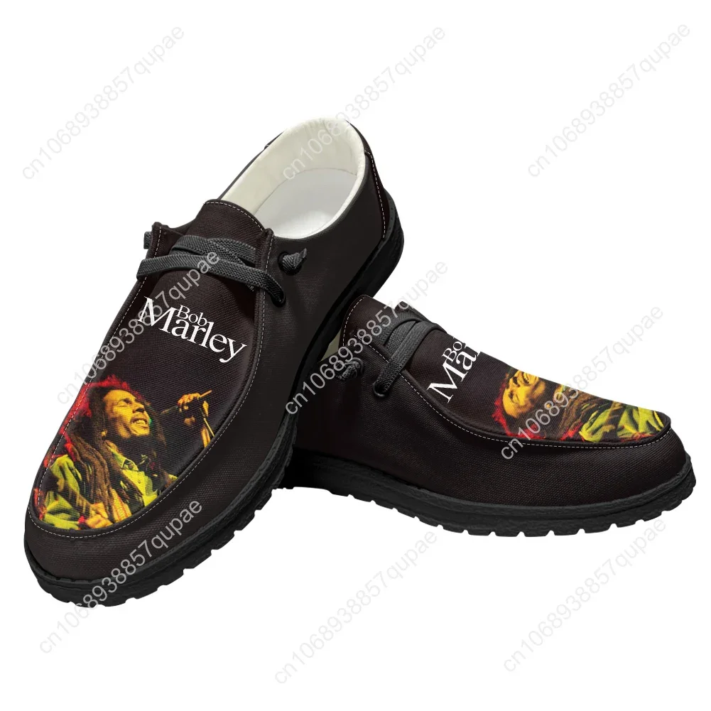 Bob Marley  Casual Shoes Jamaica Singer Reggae Rock Men Woman Flat Shoe Breathable Lightweight Footwear Couple Custom Made Shoe