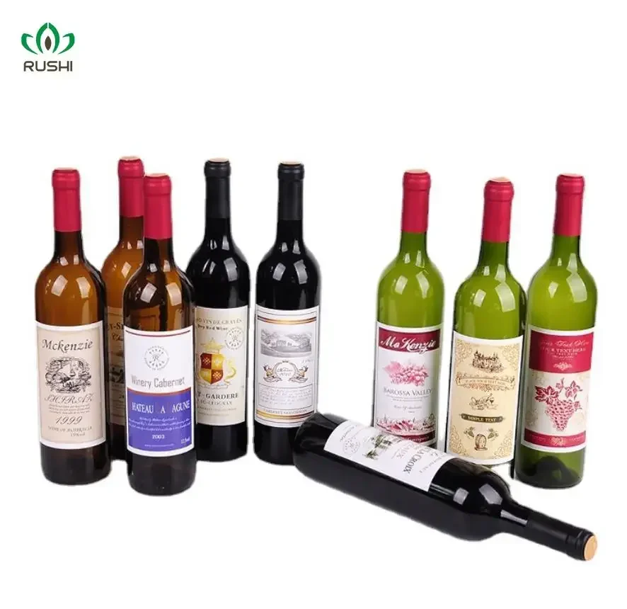 750ml Grind arenaceous Wine Bottle Empty bottles hotel wedding Wine bottle bar decoration glass Empty bottles With cover