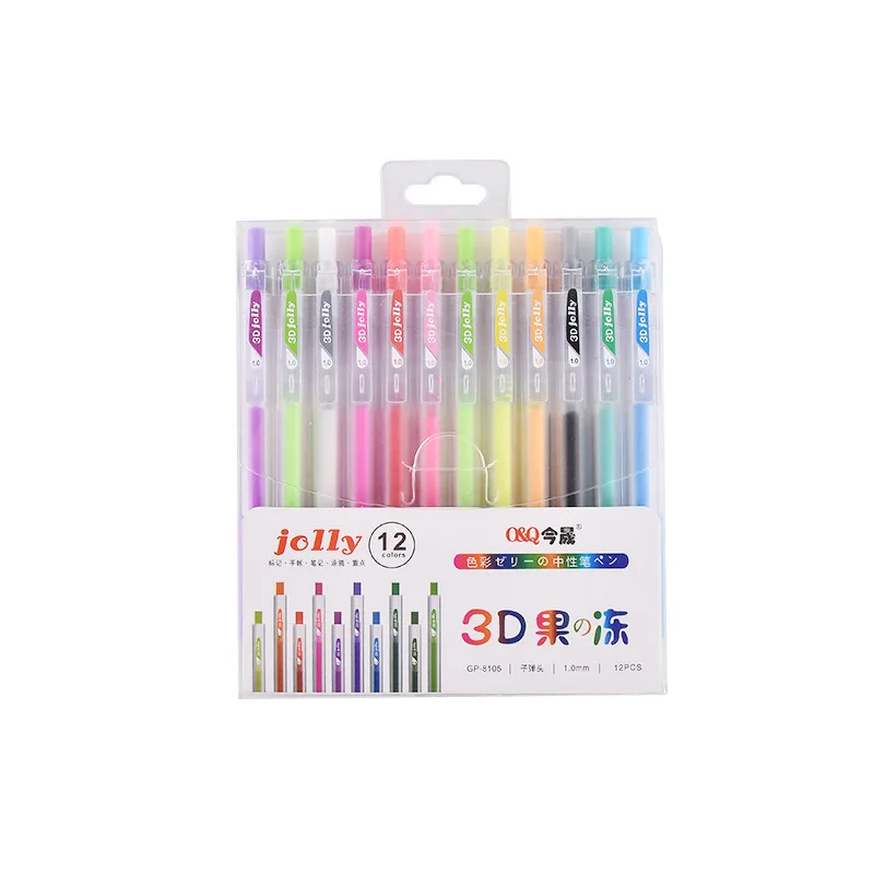 3D Drie-Dimensionale Jelly Pen Kleur Gel Pen Student Leuke Pen Diy Multi-color Schilderij Pen Graffiti Keramische metaal Glas Nail Pen