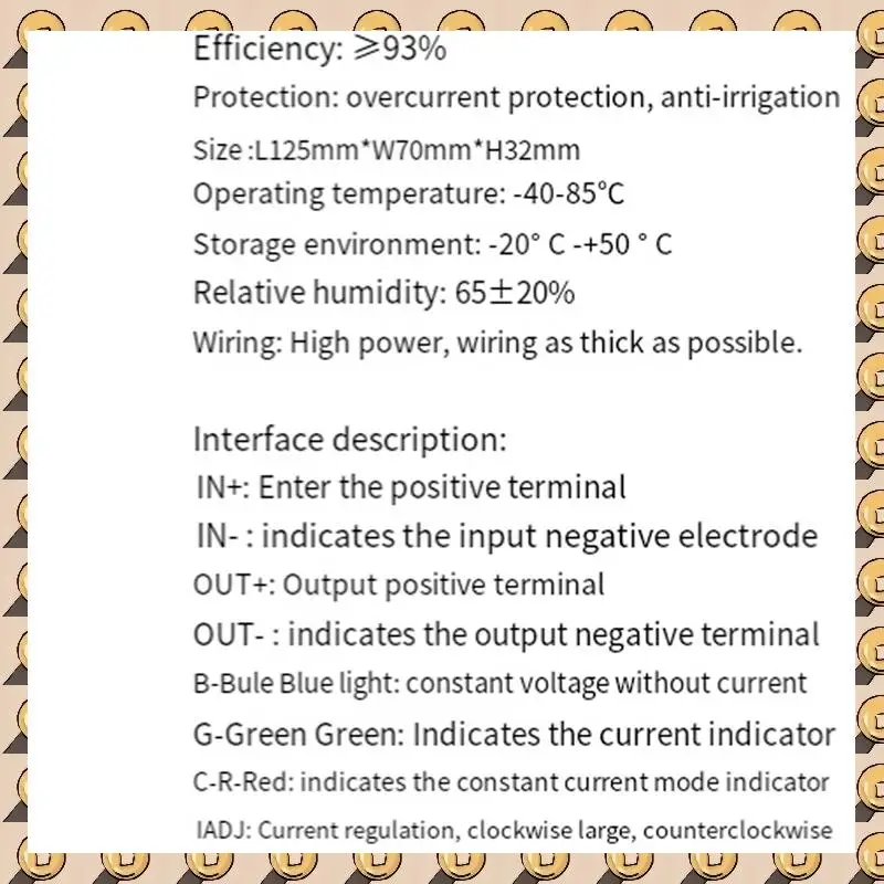 A003 DC12-80V 20A Step-Down Power Module Current Constant Voltage Voltage Current Display 600W Buck Converter Module Easy To Use