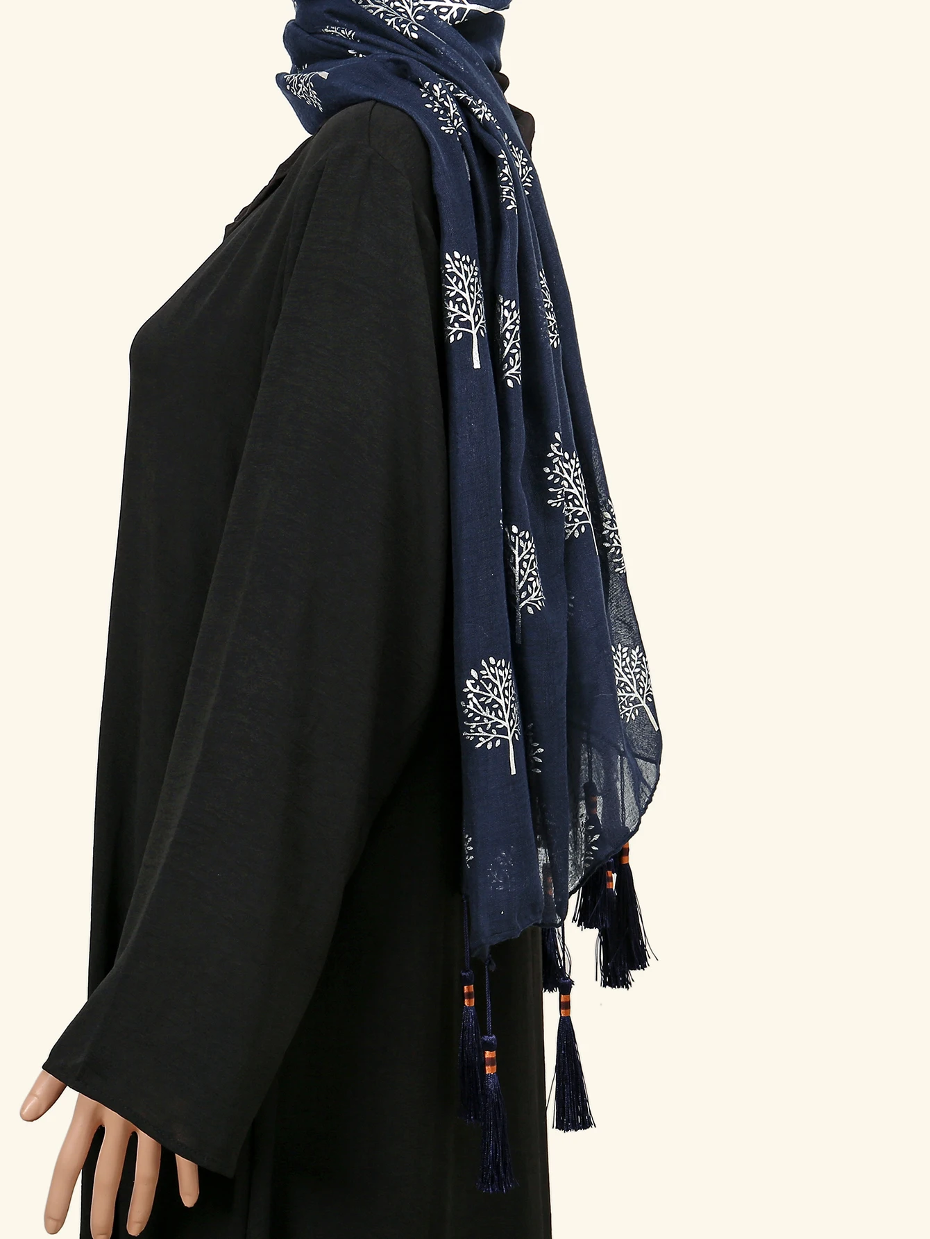 Female Summer Newest Muslim Shawl Wraps With Tassel 2024 Printed Long Stoles For Women Ladies Decorate Scarf With High Quality