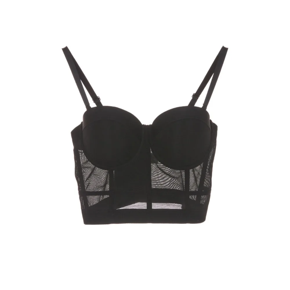 

Bottoming Shirt Transparent Mesh Camisole Tank Sweet Slim Crop Tops Sleeveless Spicy Girl Style Suspender Vest Travel