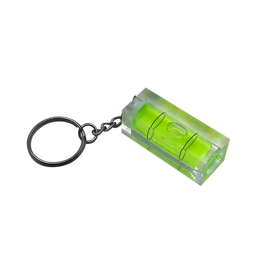 1PC PTZ T-Type Level SquareLevel Green BullseyeLevel Horizontal Inclinometer Mini Measuring Tool Key Ring