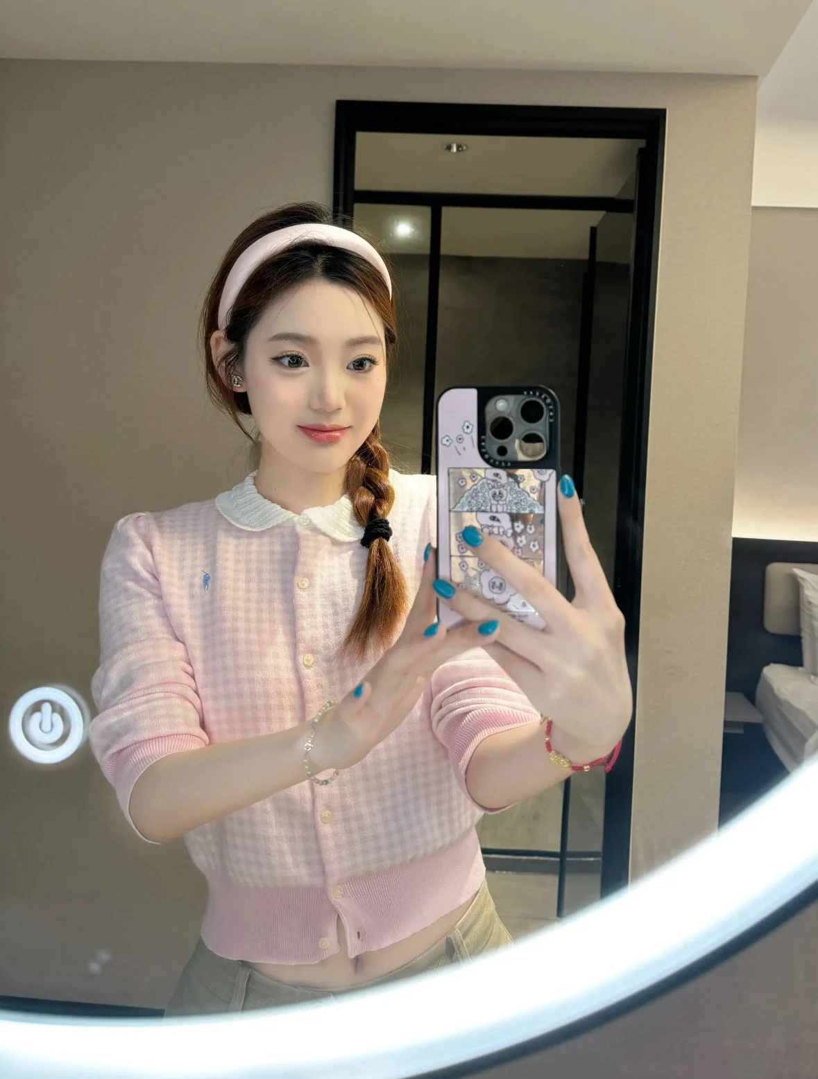 

Милый полосатый кукольный воротник, облегающий женский кардиган, весна-осень-зима, длинный све, круглый теплый топ