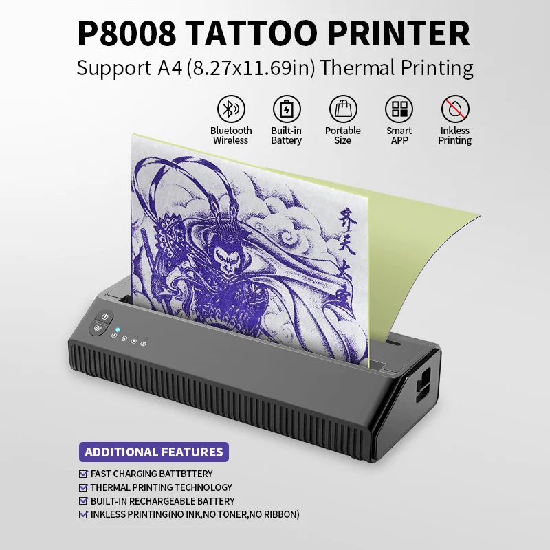 

MHT-P8009WS factory supply A4 Size tattoo transfer machine tattoo stencil printer Supplies Transfer Machine Printe Tattoo