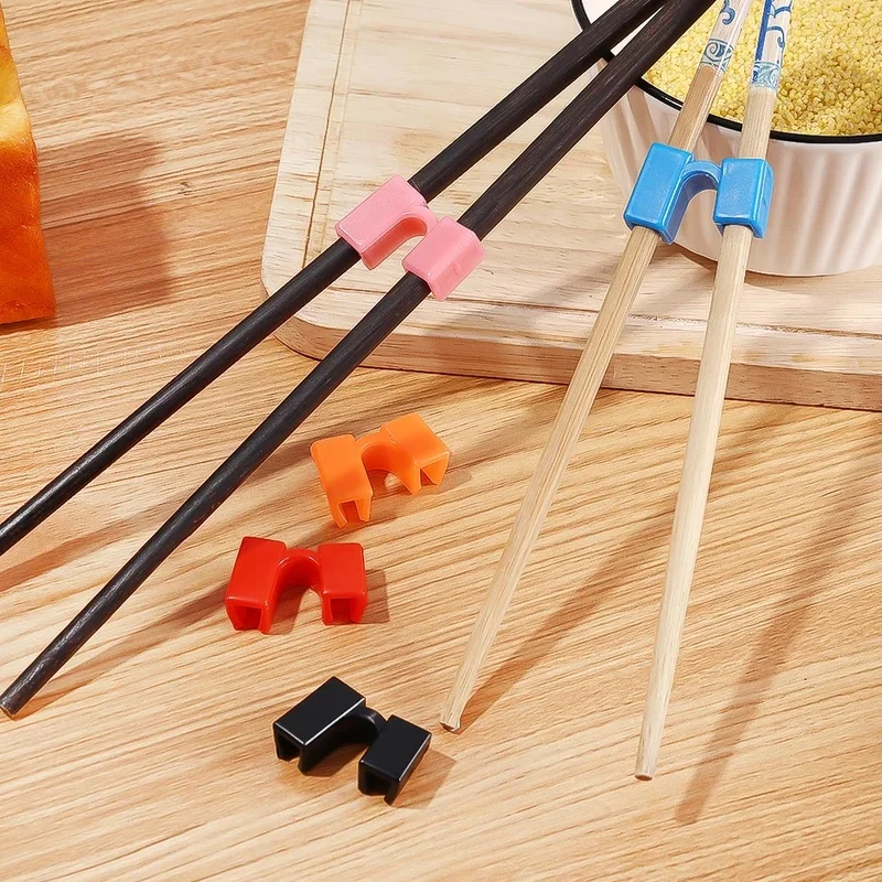 Reusable Kid Training Chopstick Helper Plastic Practice Chop Stick Pack Hinges Connector for Kids Adults Beginner Trainers