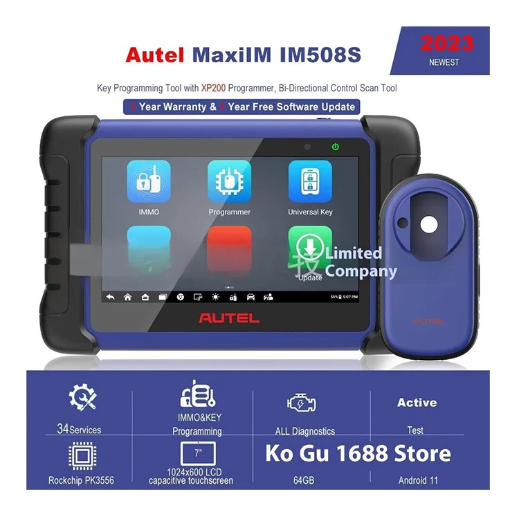 AUTEL MaxiIM IM508S Máquina de programación de llaves Analizador de motor Soluciones y software IoT