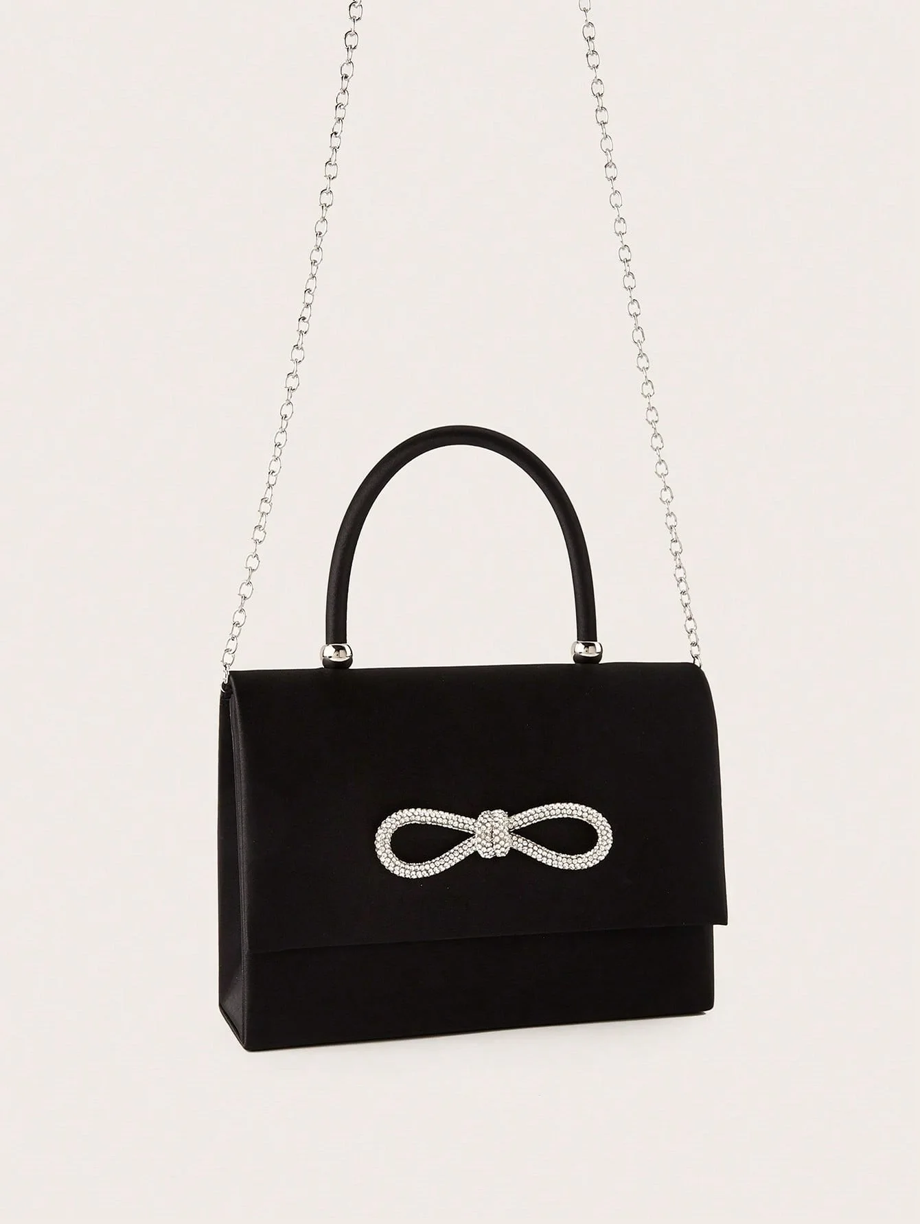 حقيبة يد رومانسية وفاخرة ذات سعة كبيرة بعقدة على شكل فيونكة، مناسبة للسفر النسائي، والتنقل، وحضر الولائم والحفلات. #4