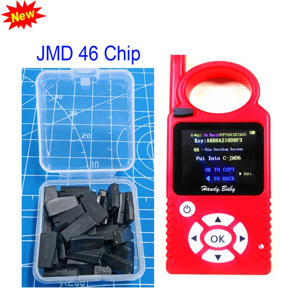 Chip JMD 46 ID46 Original para Programador de Llaves Handy Baby CBAY JMD Ebaby, Chip Transpondedor de Copia Reescribible JMD46