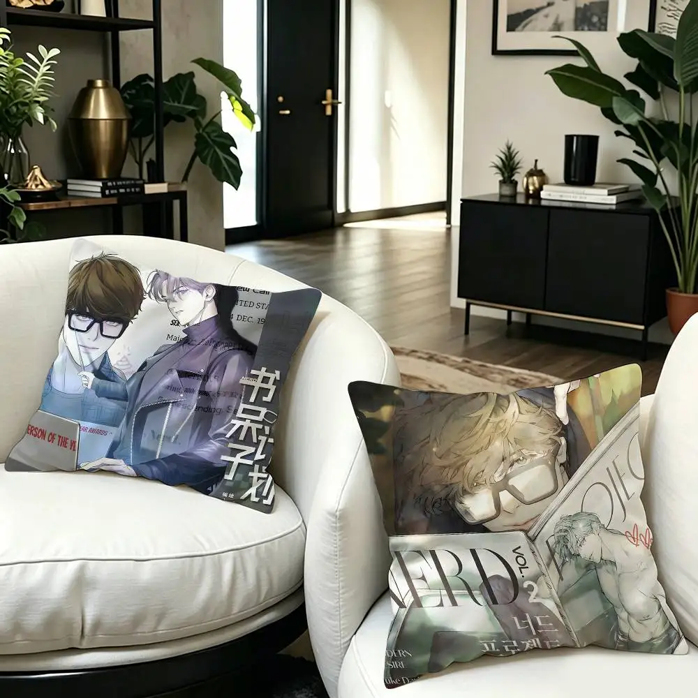 Nerd Project Bl Anime Pillow Anime Pillow Sofa Bed Head Pillow Cover Cushion Cover 45x45 cm Fashion