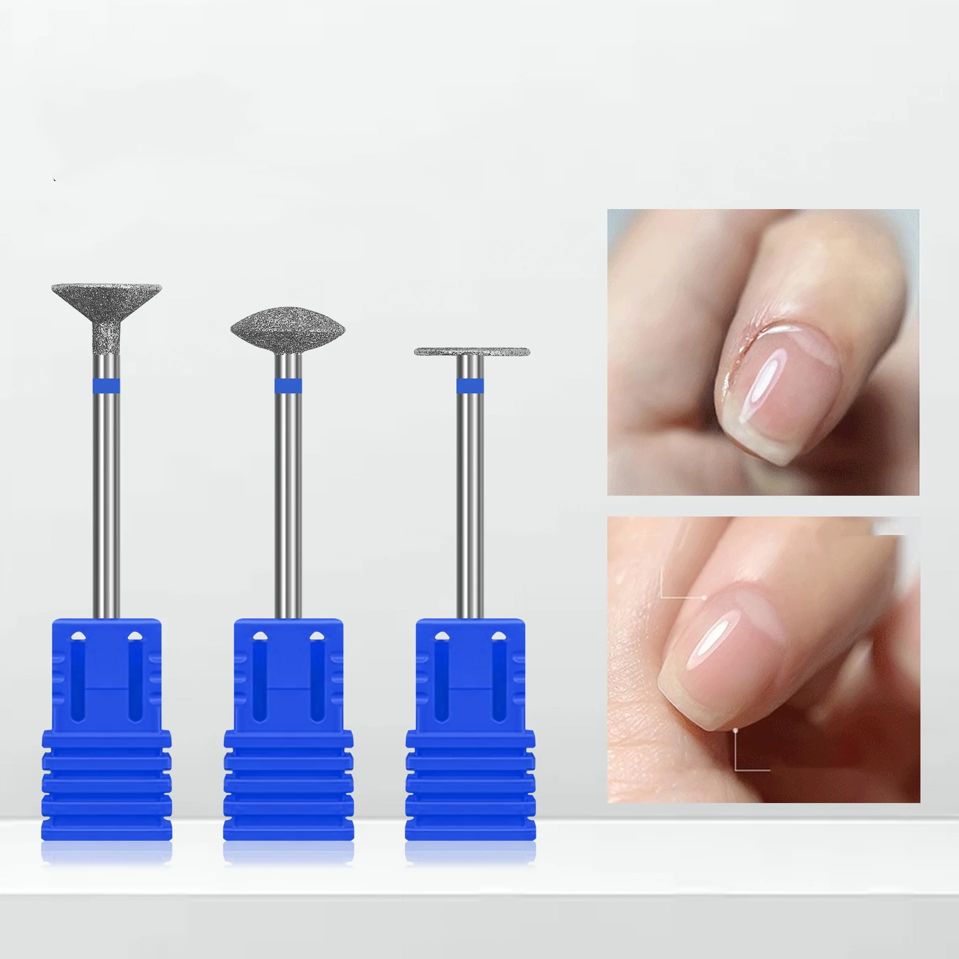 1Pc Carbide Frees Manicure Nail Boren Elektrische Nagelvijlen Blauw Slijpen Bits Mills Cutter Nail Art Gereedschap Meubi