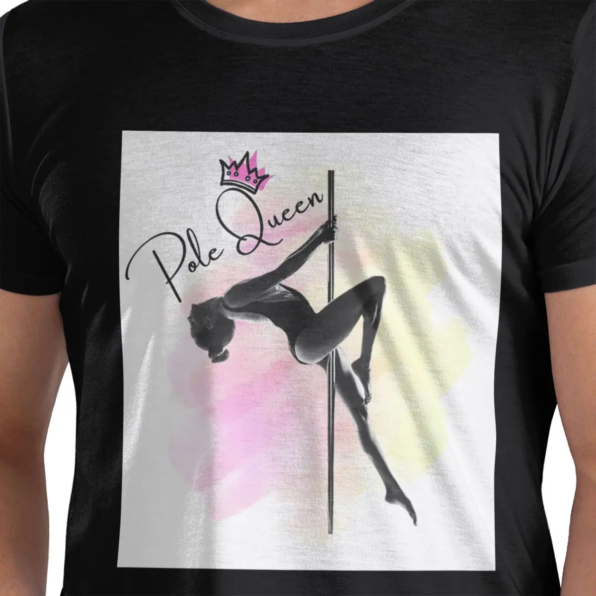 

Королева пилонов, футболка из 100% хлопка для танцев на пилоне, мужские модные футболки, мужские футболки с круглым вырезом и коротким рукавом, S-6XL