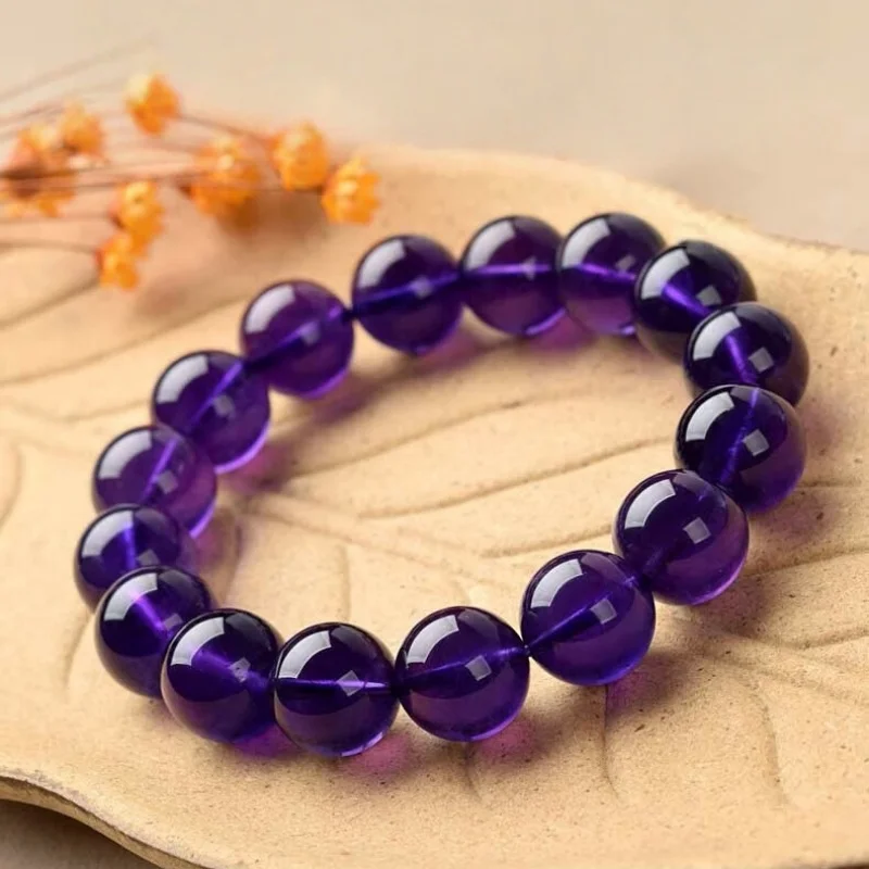 سوار مطرز بالجمشت مصنوع يدويًا - مجوهرات كريستال على طراز بوهو للنساء، تصميم قابل للتمدد يناسب معظم المعصمين، زينة يومية عصرية #4