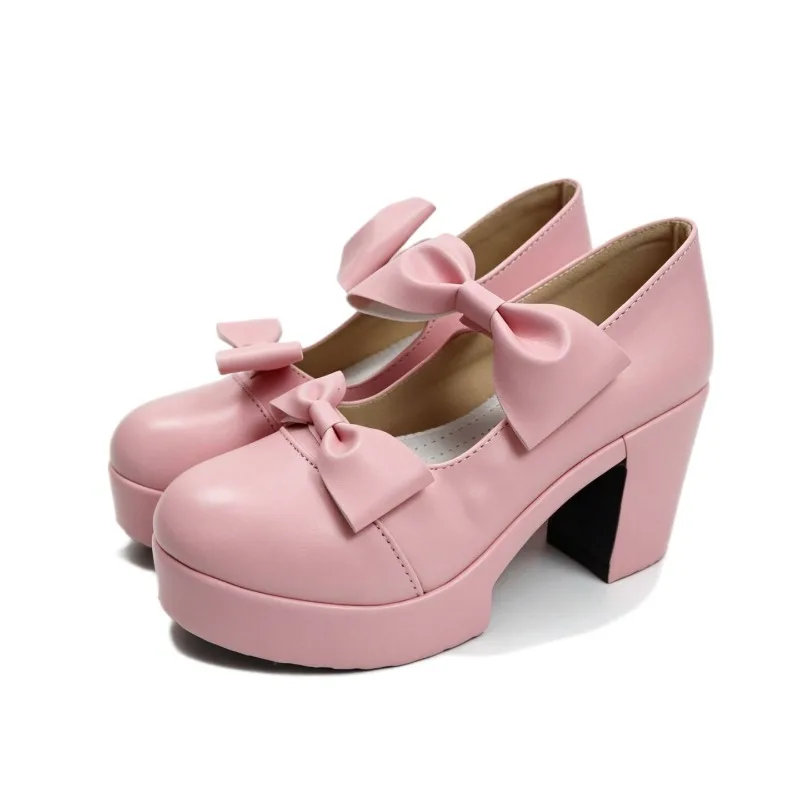 Kaname Madoka Pink singing Cosplay Shoes Anime Puella Magi Madoka Magica Woman Halloween Party