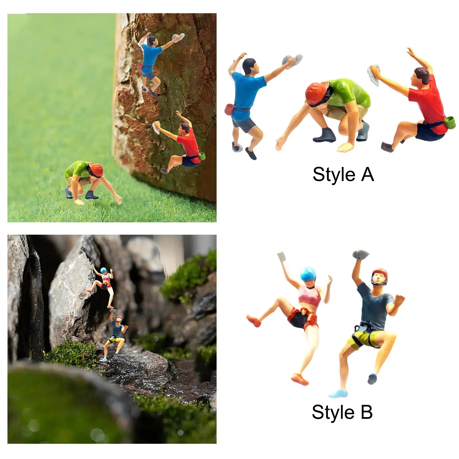 1:64 Climbing Figures for Scenic Diorama And Model Train Use