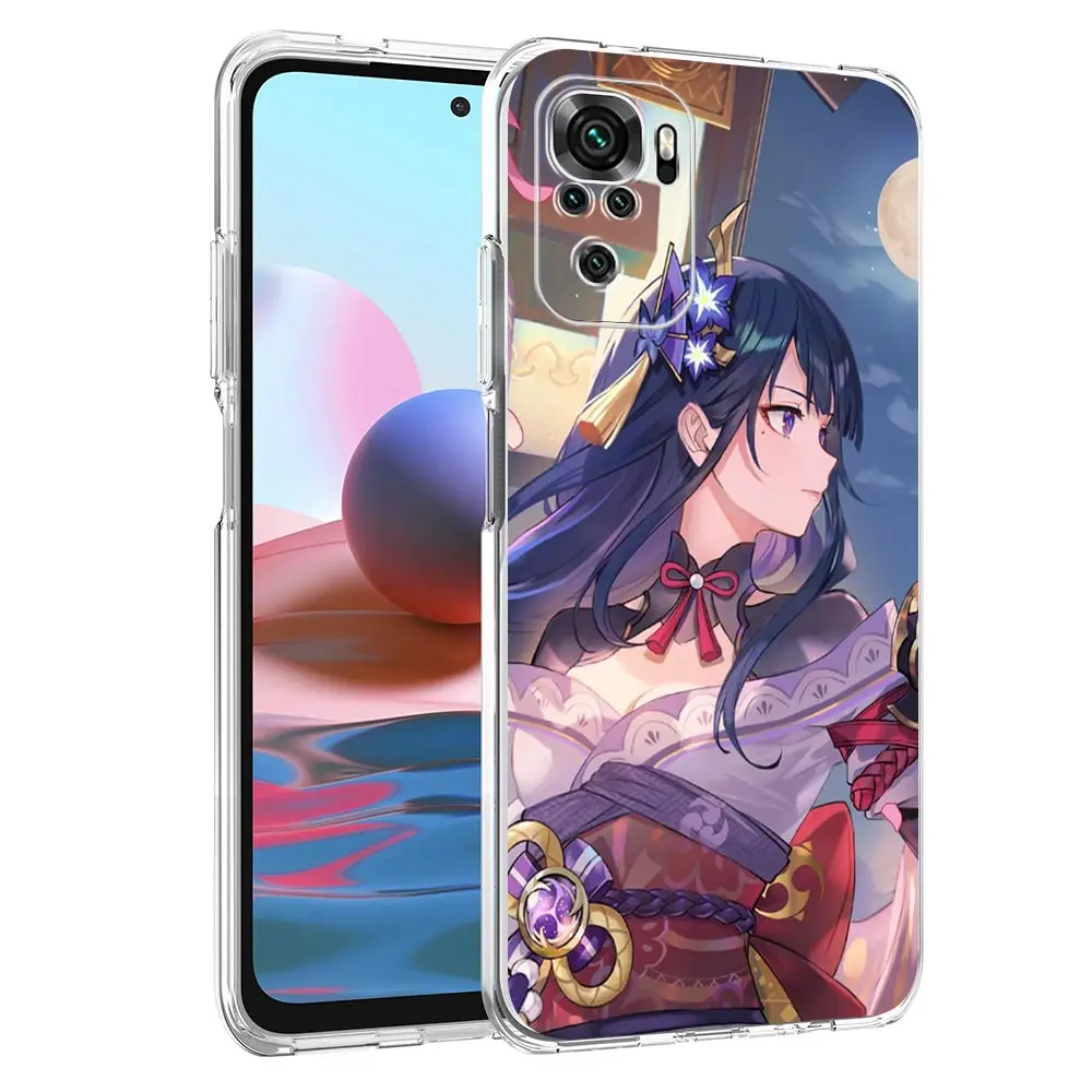 Phone Case For Xiaomi Redmi Note 13 12 5G 9S 9 8 10 11 Pro Plus 4G 9T 13C 12C10C 9C 9A 7 Clear Cover Genshin Impact Wanderer
