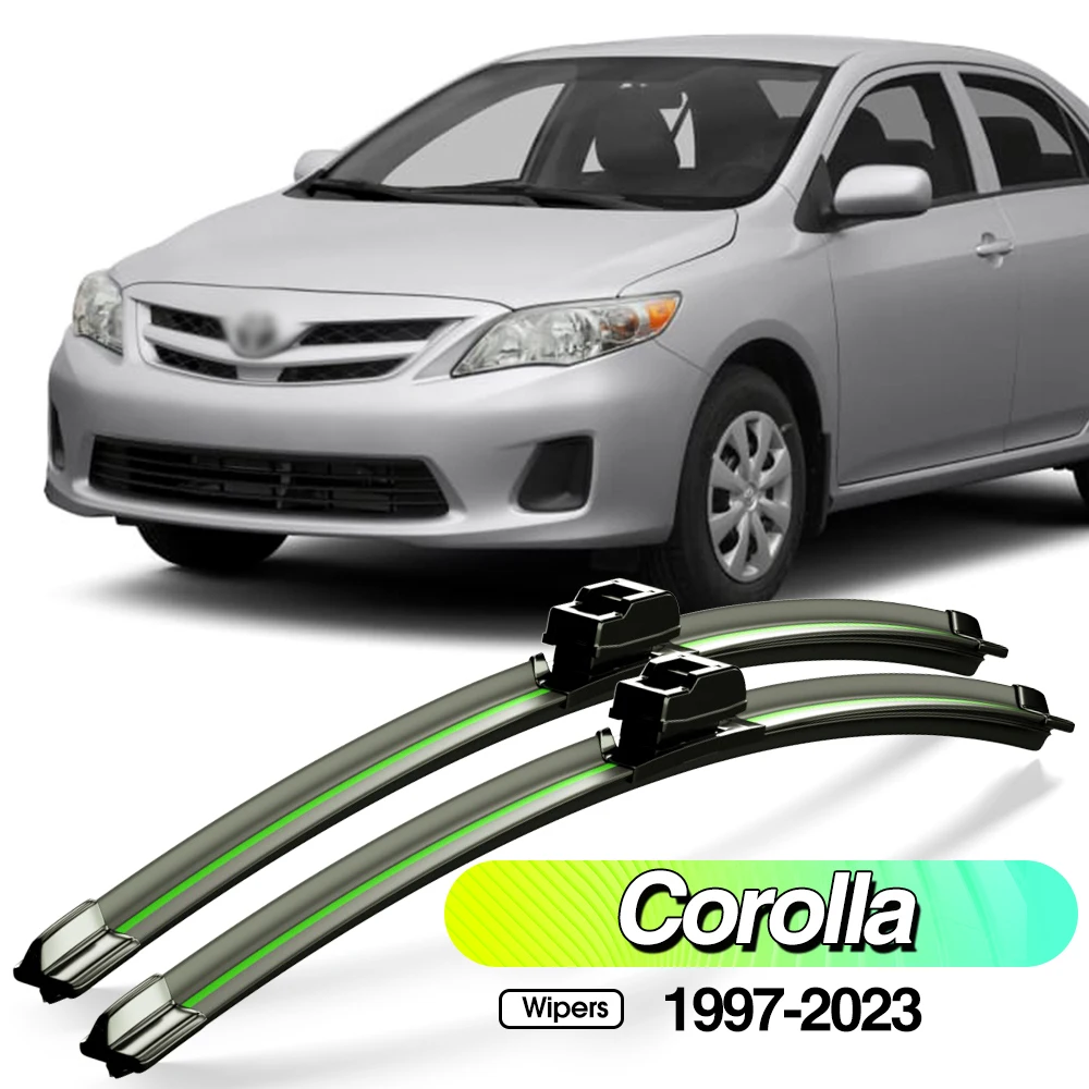 

For Toyota Corolla 1997-2023 2pcs Front Windshield Wiper Blades Windscreen Window Accessories 2000 2004 2007 2012 2016 2019 2021