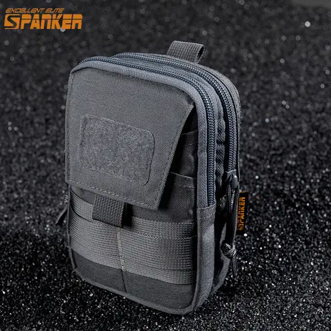 우수한 엘리트 스팽커 야외 전술 허리 전화 가방 Molle Money EDC 허리 도구 가방 휴대 전화
