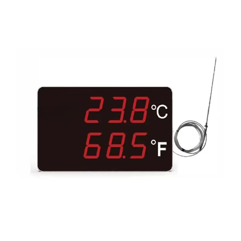 Led Display Swimming Pool Temperature  Sensor Large Led Screen Wall Hanging Thermometer Hygrometer Recorder