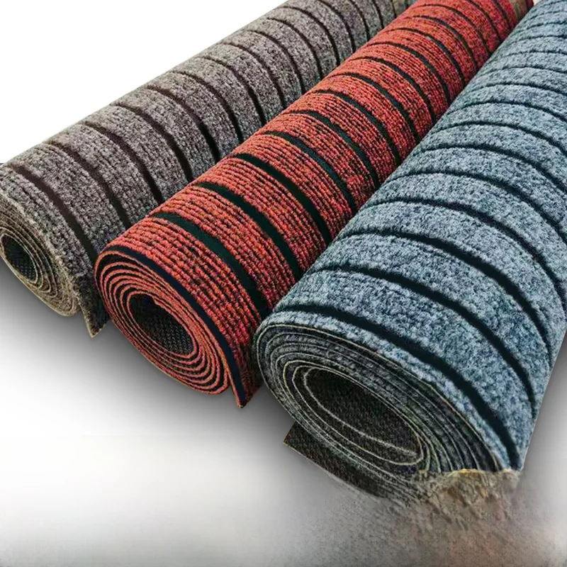 

New Modern Outdoor Entrance Mat Large Area Seven Stripe PVC Carpet for Home Kitchen Batoom Commercial Hotel Foot Pad