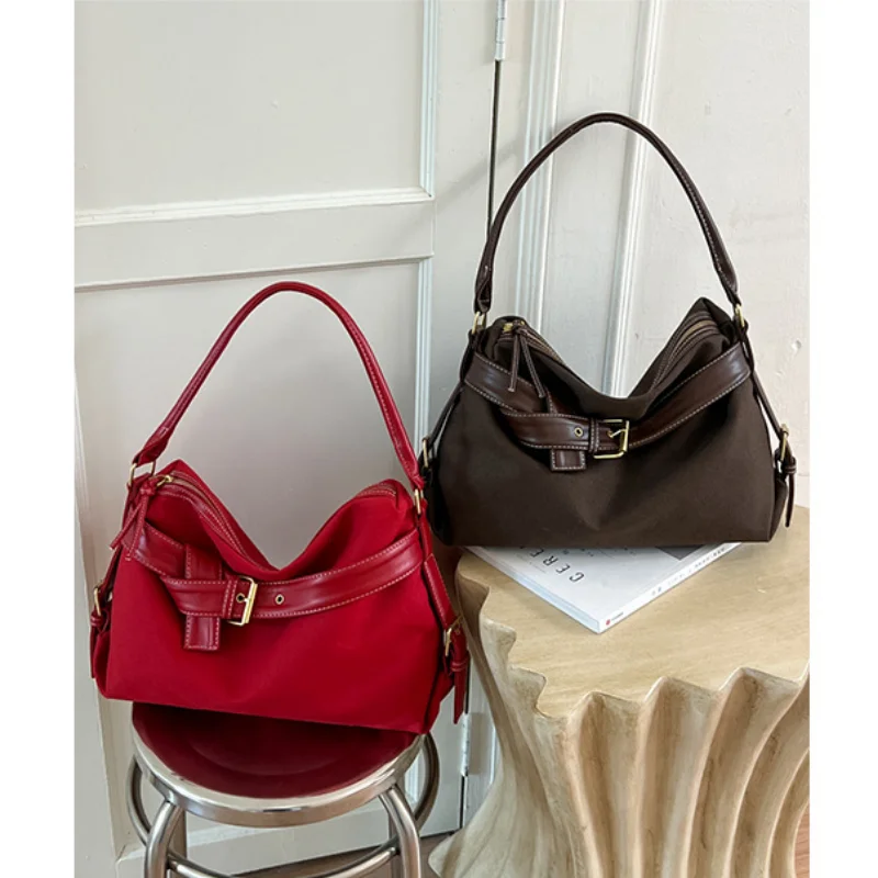 Women Bags Work - Brand Buckle Belt Hobo Bag Women