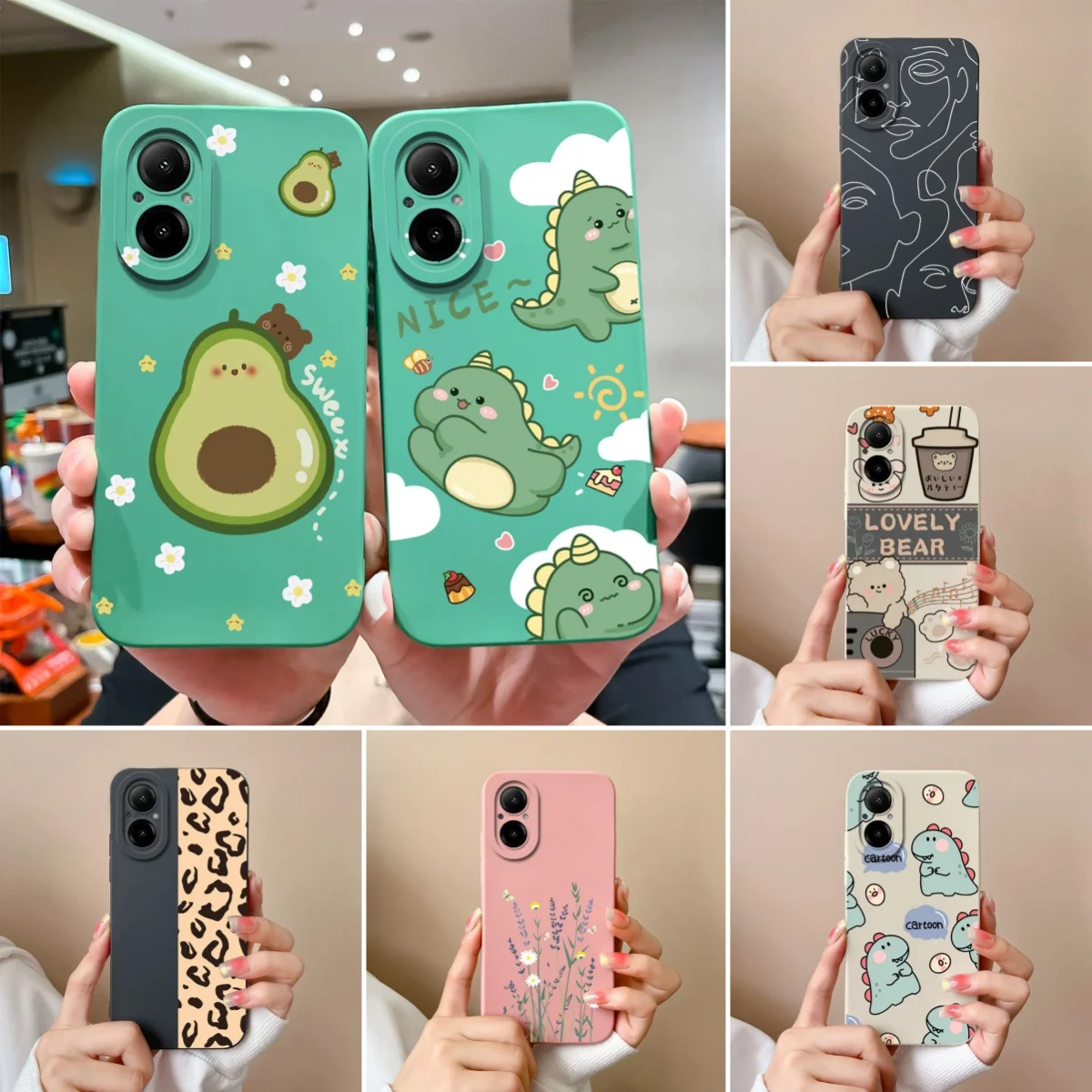 Phone Case For Realme C67 Multiple Patterns Soft Liquid Silicone Full Protection Anti Choc Cover For Realme C 67 Fundas Coque