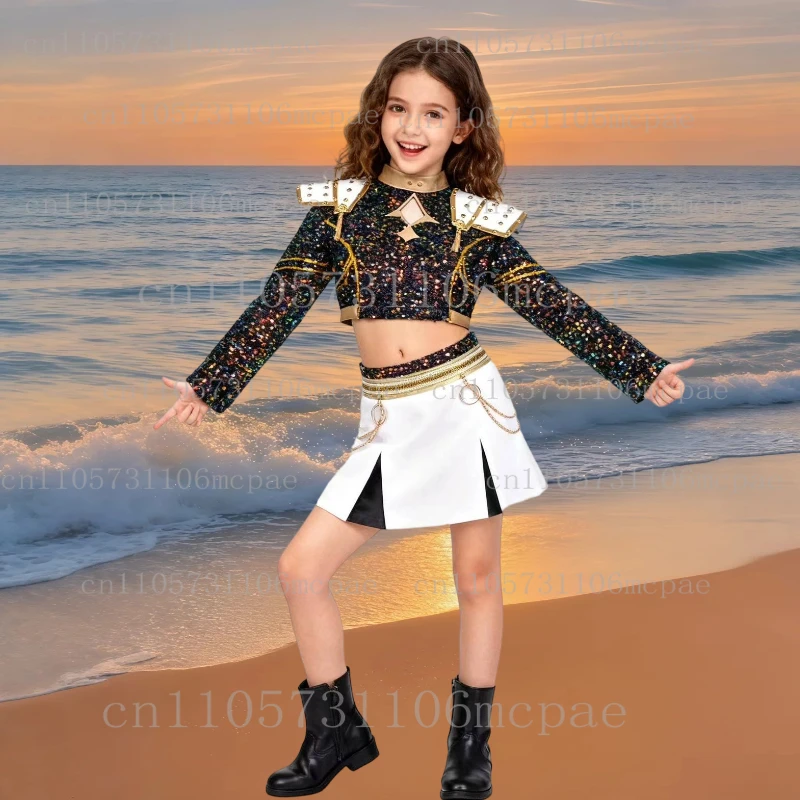 

Costume de Cosplay KPop Mira Zoey Rumi pour Halloween, chasseurs de démons, noir ou scène, uniforme pour femmes filles Huntrix