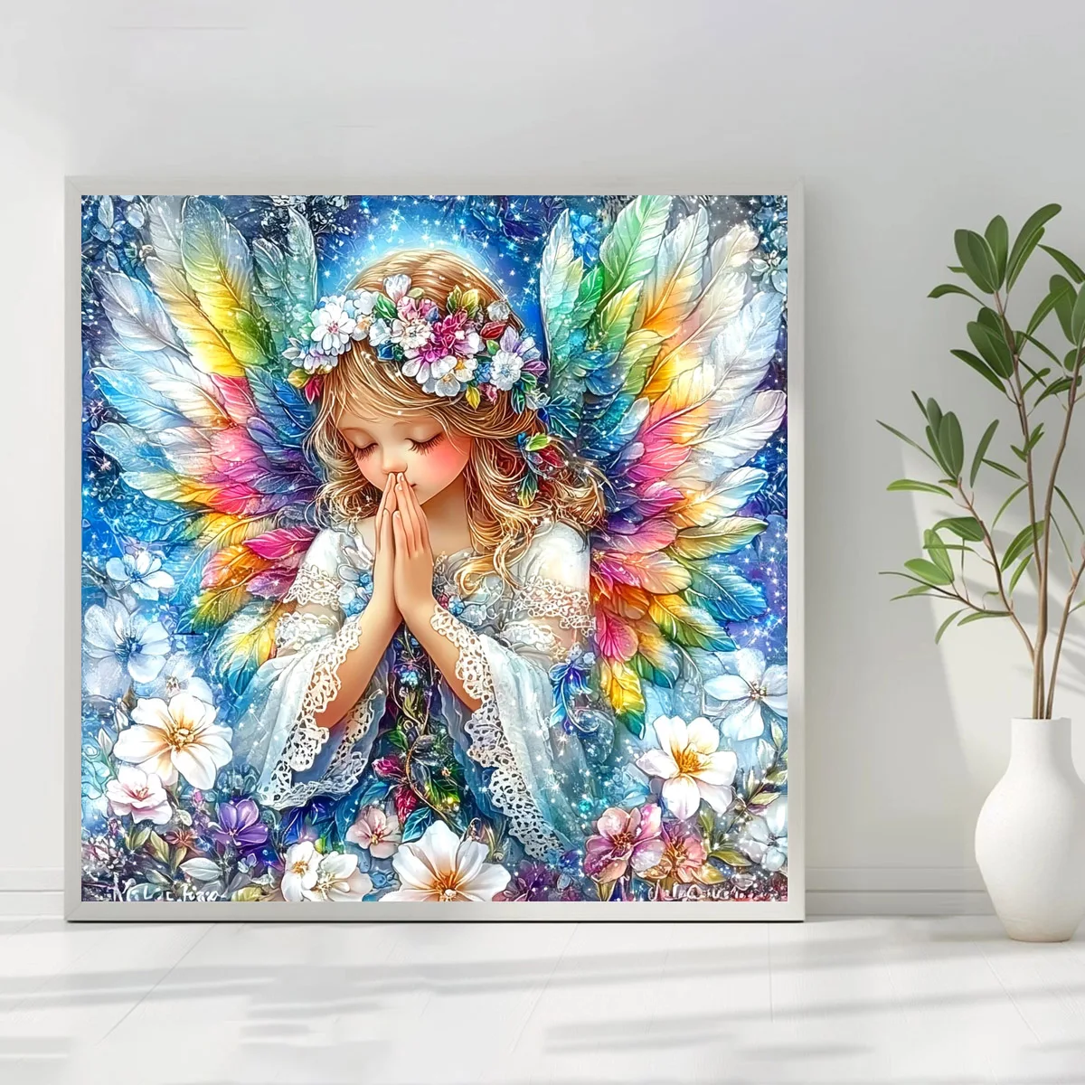 1 Stück, 50 x 50 cm / 19,69 Zoll, 11CT/14CT Kreuzstich-Set, DIY-Geschenk zum Valentinstag, Stickset für Festtage und den Alltag. – Detail 4