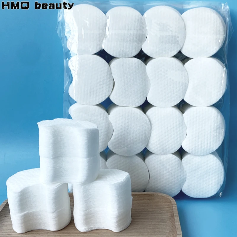 Waciki kosmetyczne jednorazowe 300/600/1200 szt. Miękkie perłowe z wycięciami do oczyszczania twarzy, do demakijażu, narzędzie kosmetyczne do makijażu.
