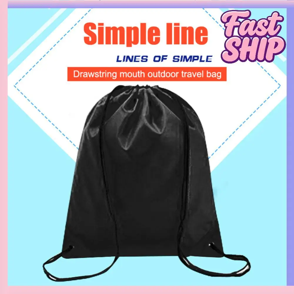 

Drawstring Gym Bag Outdoor Storage Bag Multifunction Travel Sackpack Waterproof Lightweight for Travel Beach