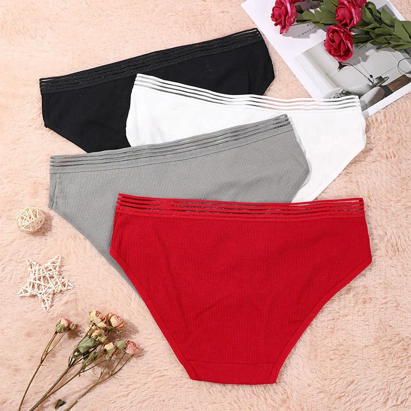 3Pcs Women's Sexy Solid Color Mid Waist Length Triangle Pants Suitable For All Seasons Non Fading, Breathable Cool And Mild Skin