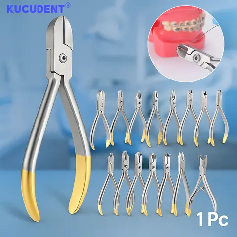Bilashmart 1Pc Dental Stainless Steel Orthodontic Pliers Set Distal End Cutter Bracket Remover Lingual Wire Tool for Dental Work for Teeth