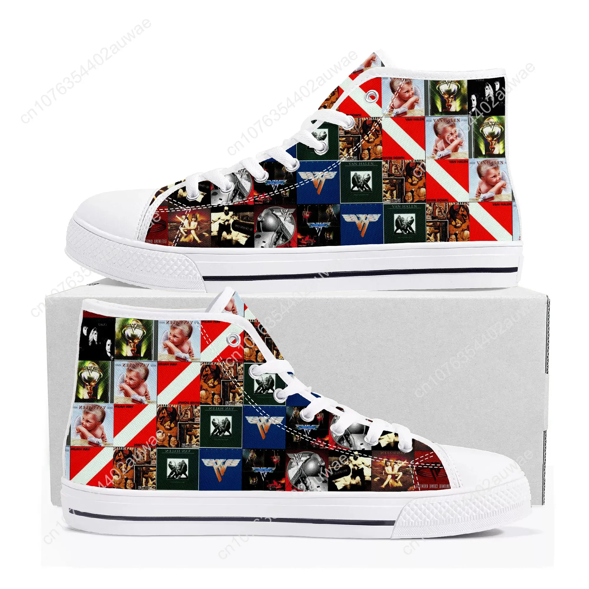 Van Evh 5150 Stripes Halen High Top Sneakers uomo donna adolescente Canvas Sneaker 1984 Casual Custom coppia scarpe scarpa di alta qualità