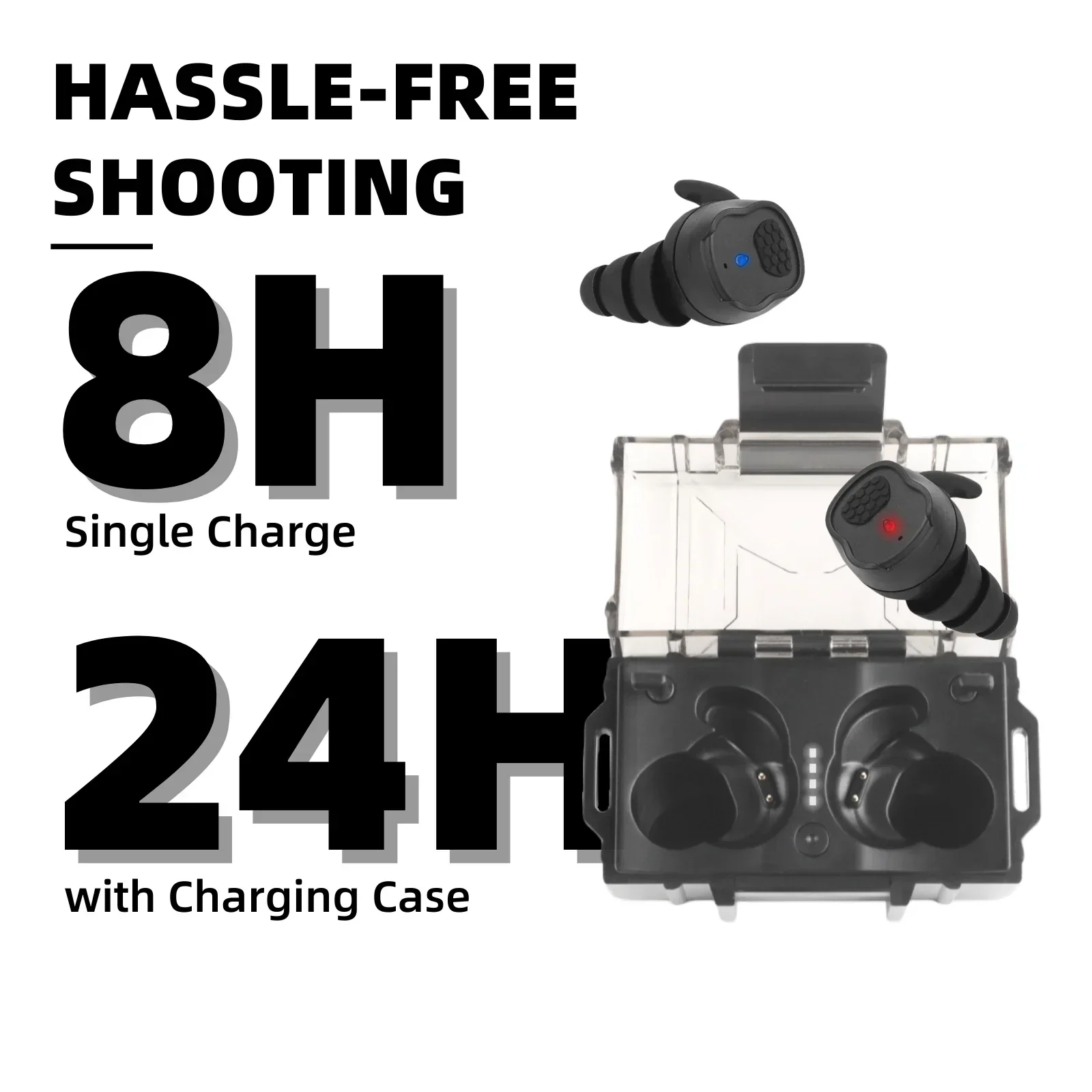 Electronic Shooting Ear Protection Earplugs, NRR26dB Noise Reduction, Hearing Protection Earmuffs for Shooting Hunting