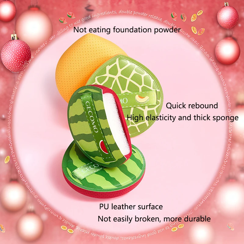 PU Lederen Oppervlak Cosmetische Bladerdeeg Nat Droog Gebruik Voor Vloeibare Foundation Poeder Vrouwen Make Up Gereedschap Briolette Dikker Zacht Poederdons