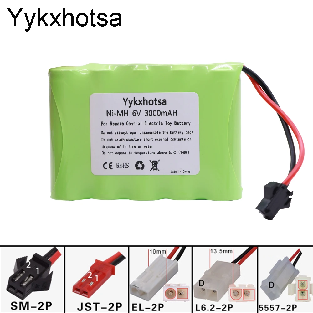 6V 3000mAh NI-MH Battery for RC Toy Electric toy security facilities electric toy AA battery 6 v battery group SM/JST/EL-2P/PlUG