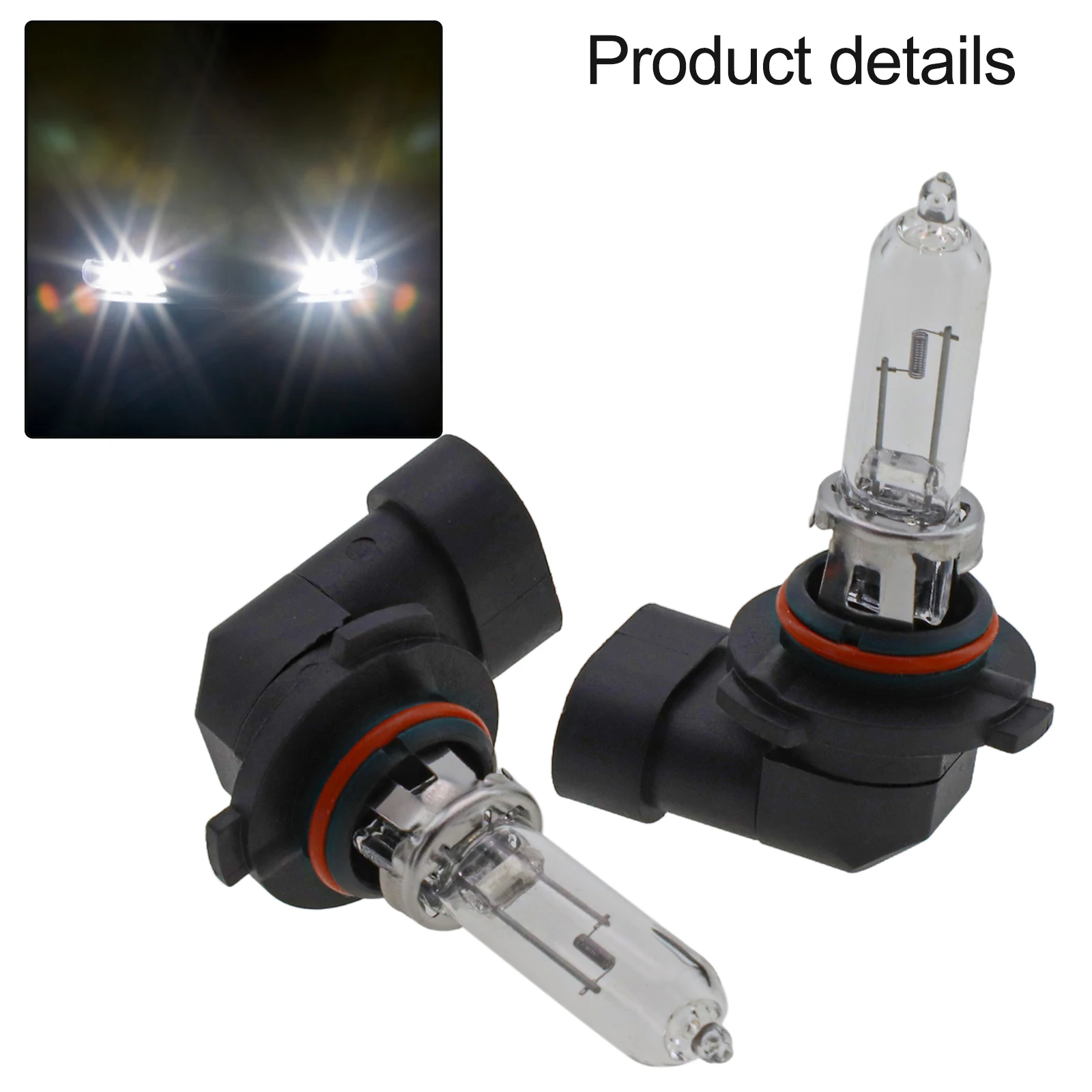 2x Halogen Bulbs Halogen Bulbs 9005 Halogen Auto Low-Beam Driving Light Bulbs Long Lasting V Easy Installation