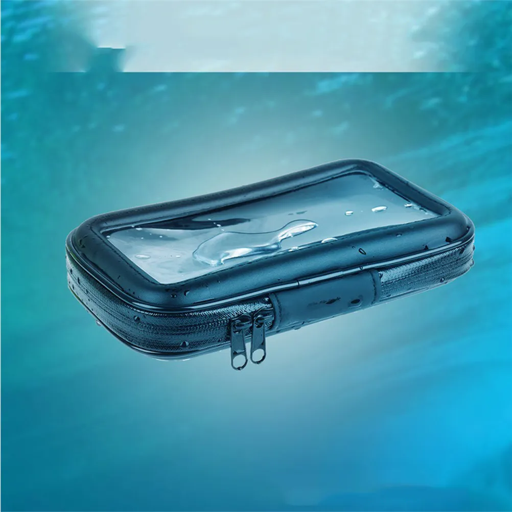 1Pcs Bike Phone Mount Waterproof Holder Bag 6.3 Inch Clear Window Rotatable Design Phone Mount Mobile Holder for Bike