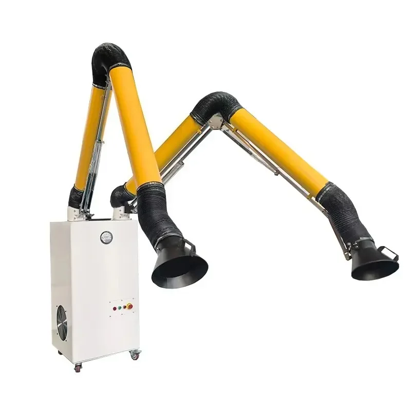 Welding Fume Dust Remover Filter Cartridge Double Arm Welding Smoke Purifier Mobile Welding Fume Extractor