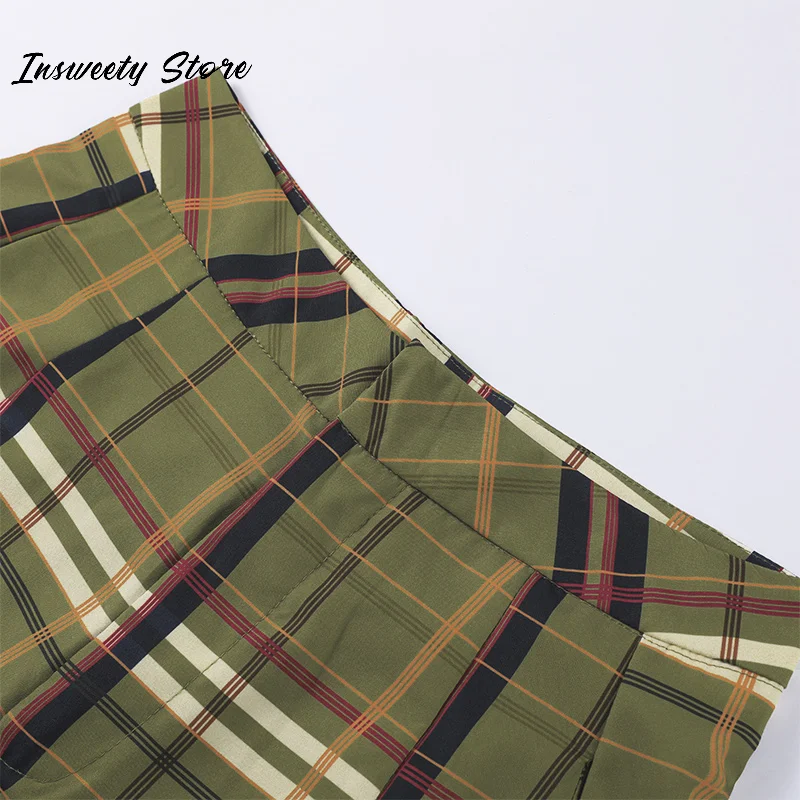 موضة السراويل منقوشة بألواح المرأة فضفاضة عالية الخصر مستقيم كل مباراة بنطلون طويل 2025 الخريف جديد السيدات ملابس الشارع الشهير غير رسمية #5