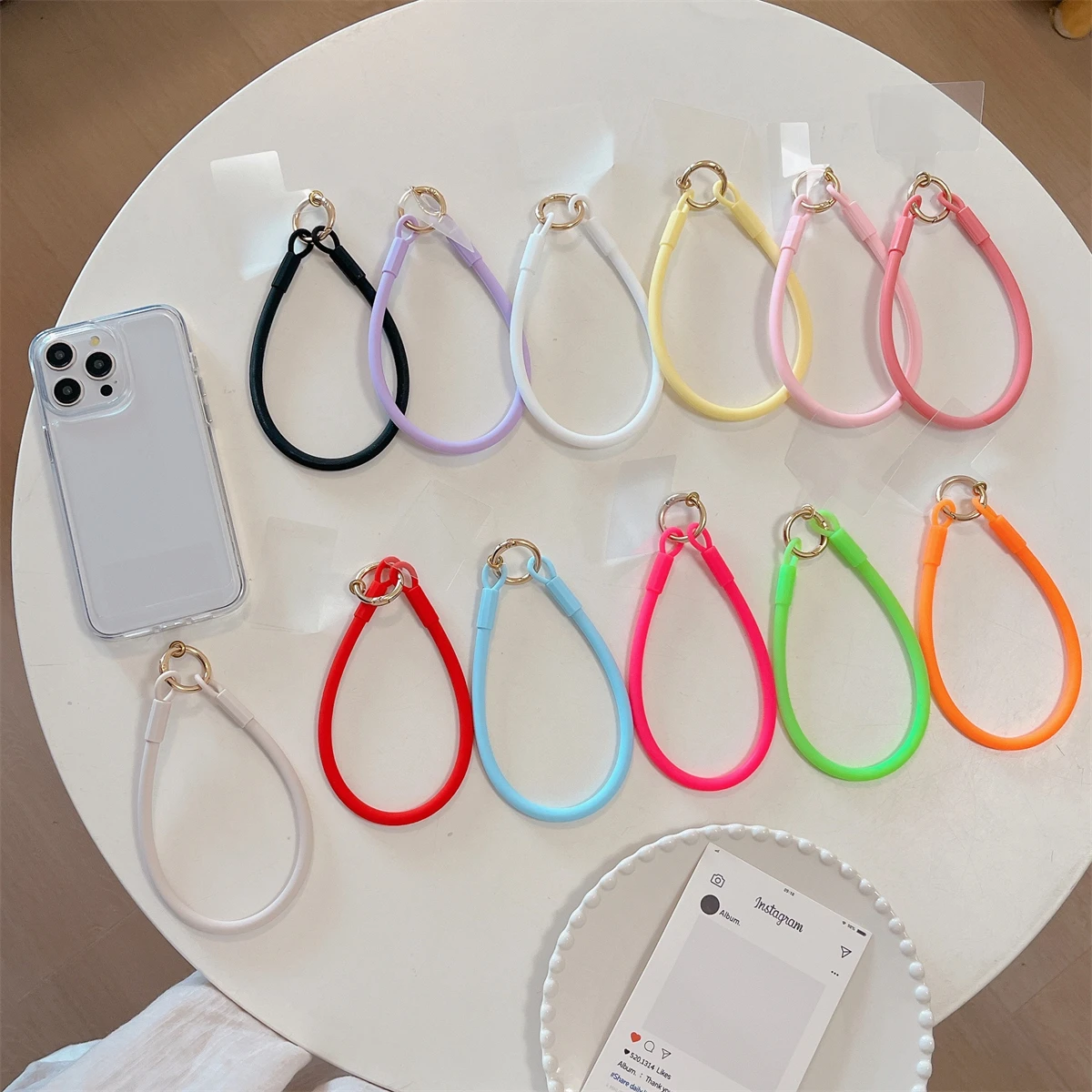 Liquid Silicone Phone Lanyard Hanging Decoration Can Be Carried Rope Anti-loss Pendant Fashion Strong Wrist Short Straps Band