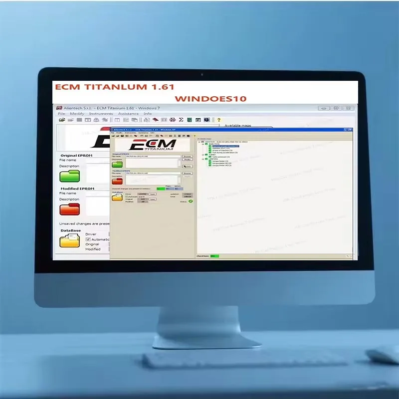 أداة تشخيص تلقائية ECM Titanium V1.61 برنامج وحدة التحكم الإلكترونية متعدد اللغات 26100 دعم السائق لنظام التشغيل Windows 10 18259