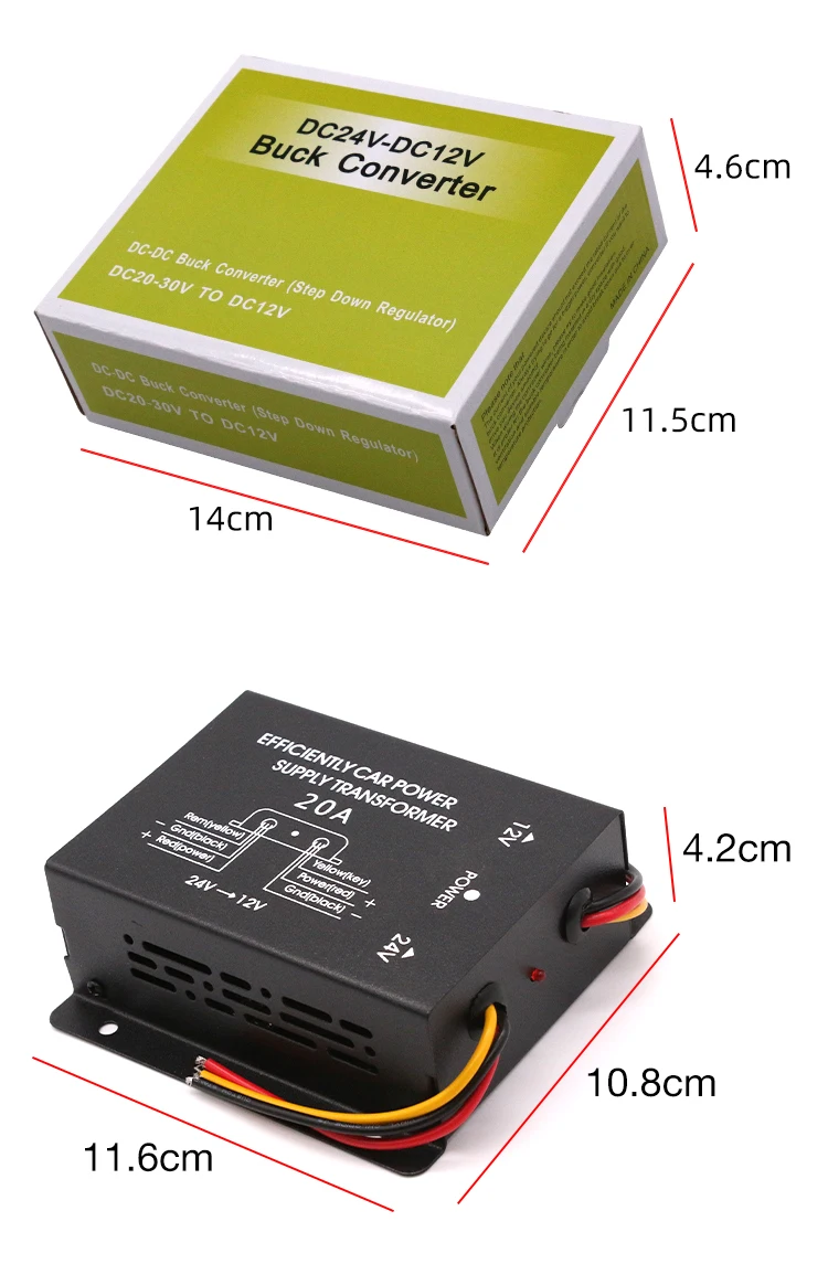 HOT Car Audio Accessories High Quality Dc Converter 24V to 12V 20A/10A/15A/30A  Power Supply Transformer for ruck converter