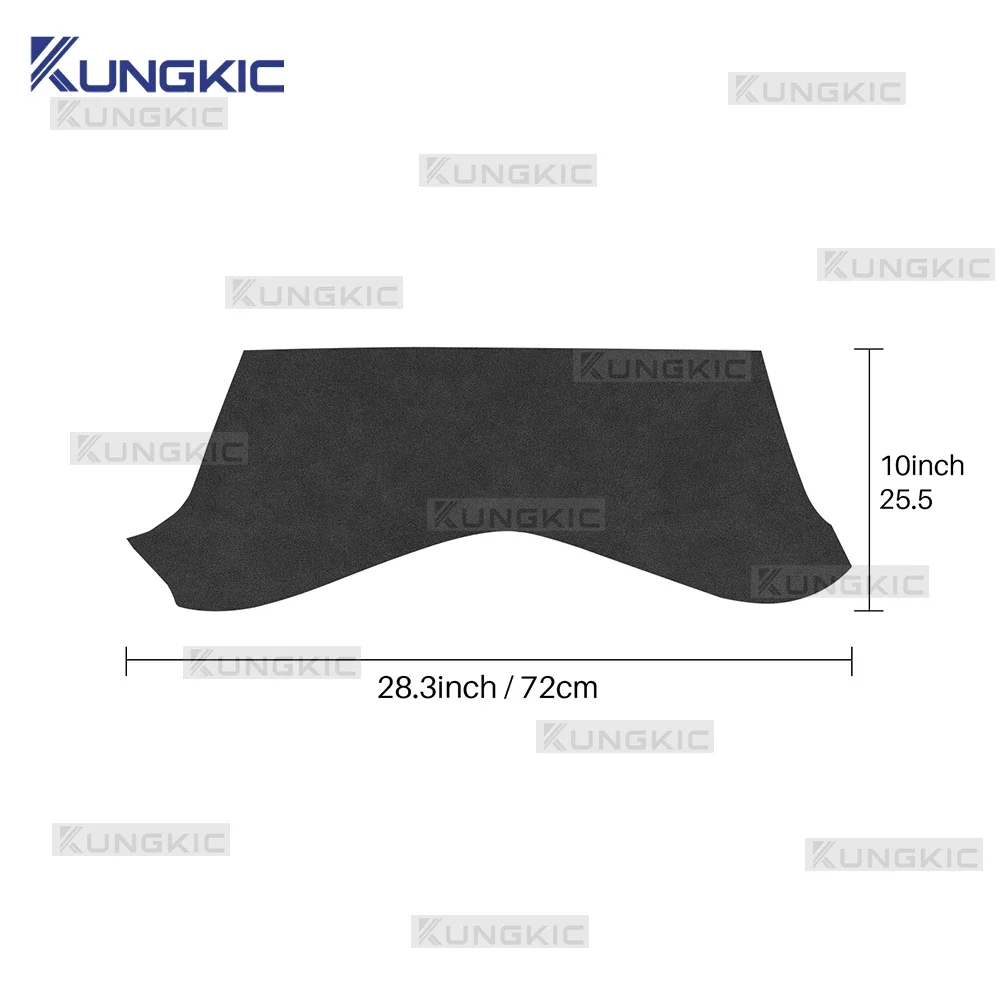 Top Suede Sticker For Fiat 500 Abarth 595/695 2016-2024 LHD RHD Car Anti-kick Pad Under Gear Shift Interior Trim Accessories view 6