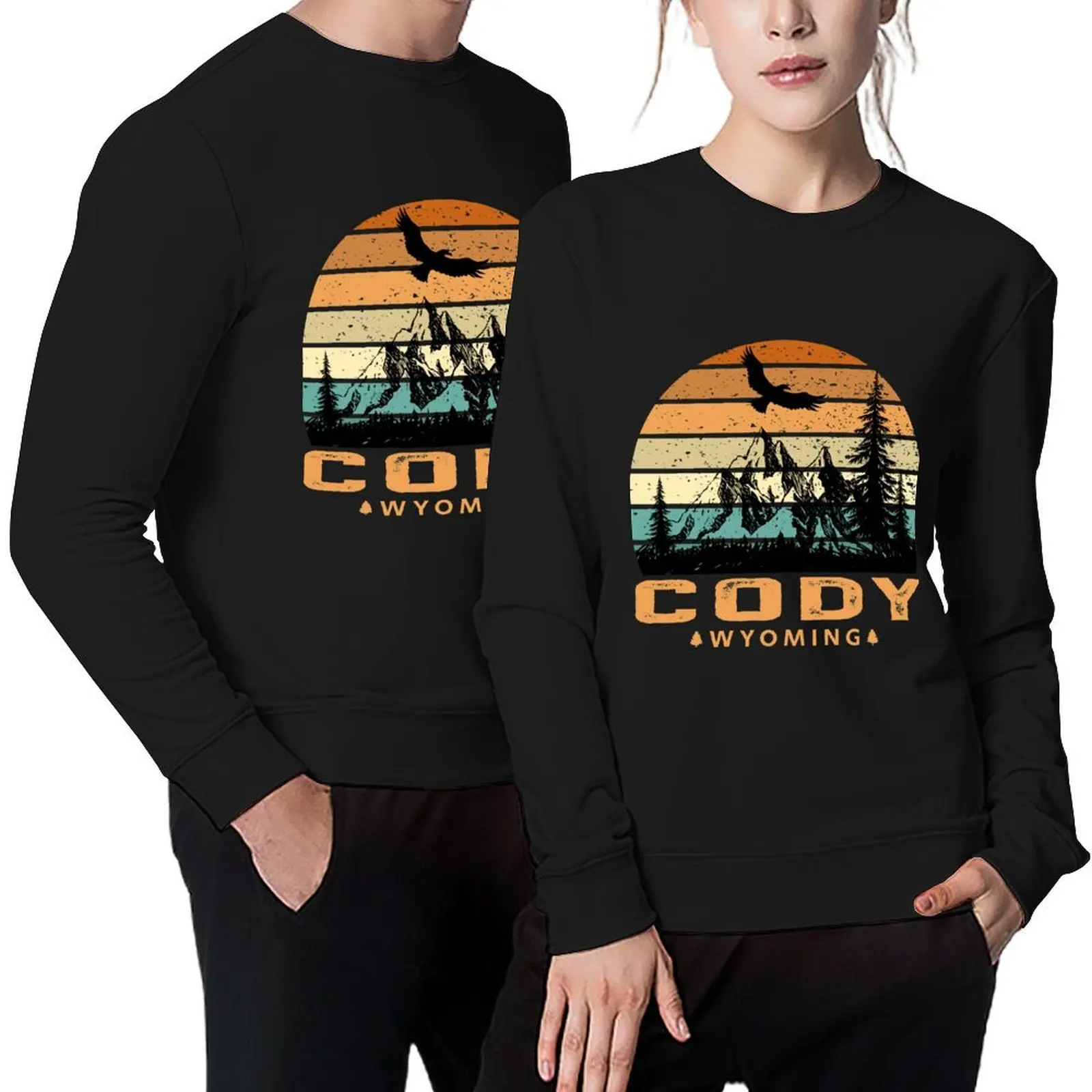 

Cody Wyoming Mountain View Pullover autumn jacket men mens clothing clothes for men korean style clothes new in sweatshirts