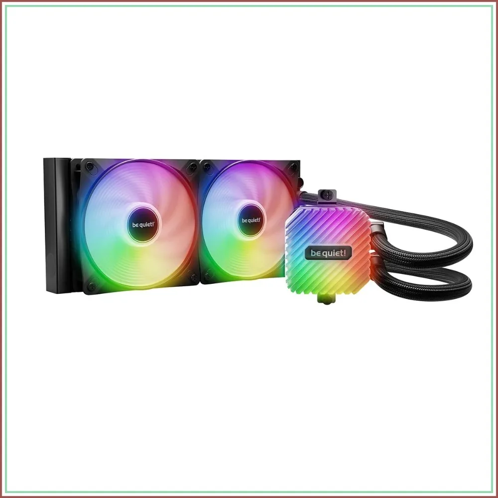 

240mm Liquid CPU Cooler, 2X 120mm PWM High-Speed ARGB Fans, Stylish Cooling Block, Hub Included