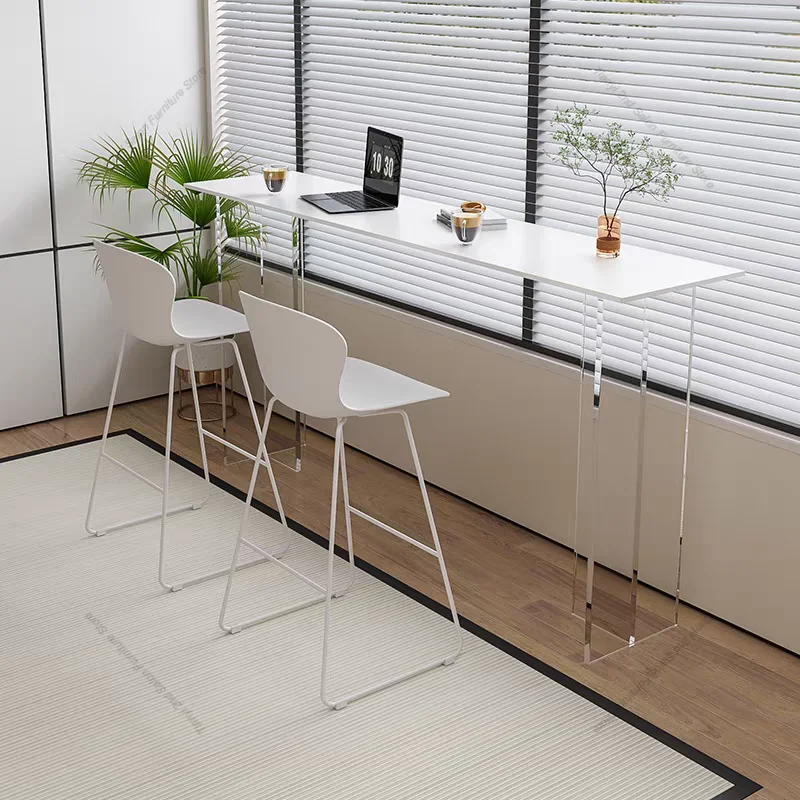 

Роскошный барный стол в скандинавском стиле из массива дерева, кухонный барный стол, балкон на стене, белая мебель Tavolo Dj FYBT