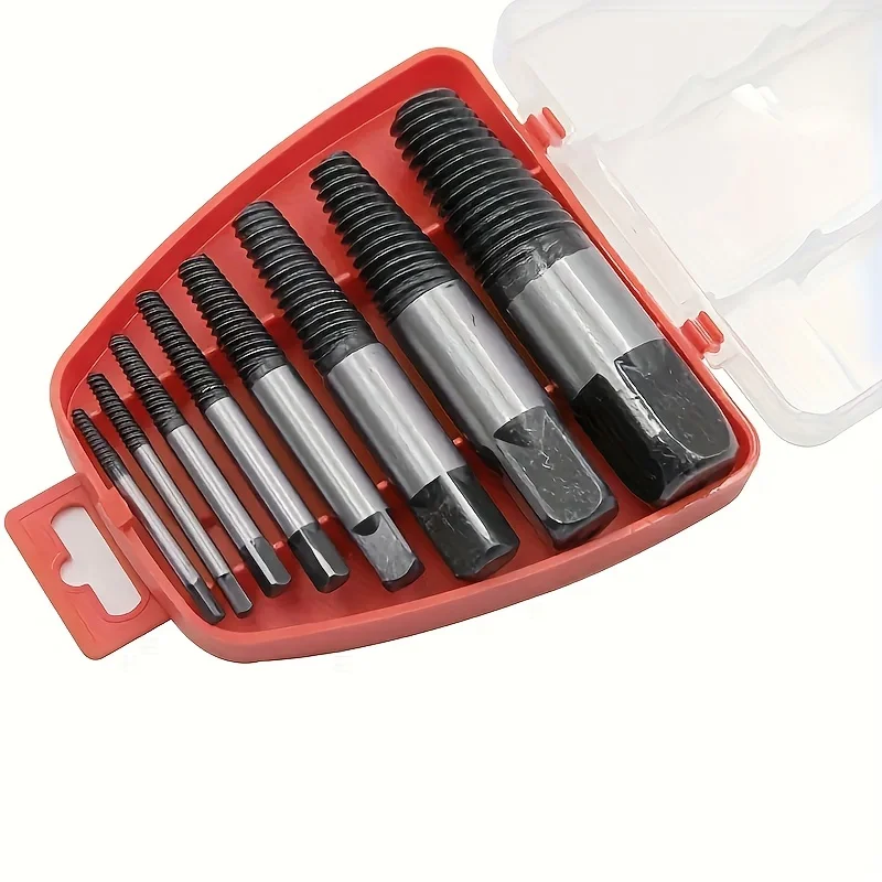 Damaged Screws Remover Extractor Woodworking Tools Broken Bolt Water Pipe Extractor 5/6pcs Screw Extractor Metal Drill Bit Set